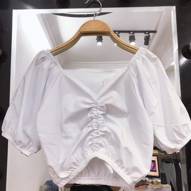 [Kho Sỉ] Áo croptop tay bồng rút dây tuỳ chỉnh | BigBuy360 - bigbuy360.vn