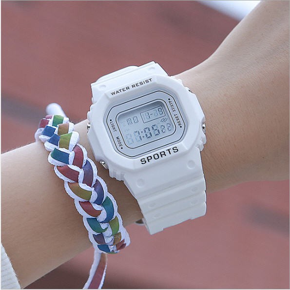 Đồng hồ điện tử nam Sports Vuông nhiều mẫu cực đẹp dây cao su chống nước cực tốt