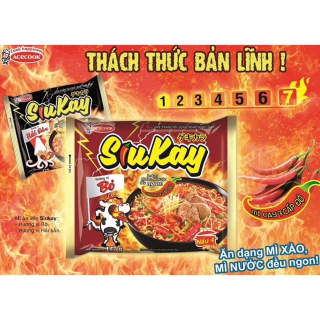 MÌ SIUKAY ACECOOK gói 127g