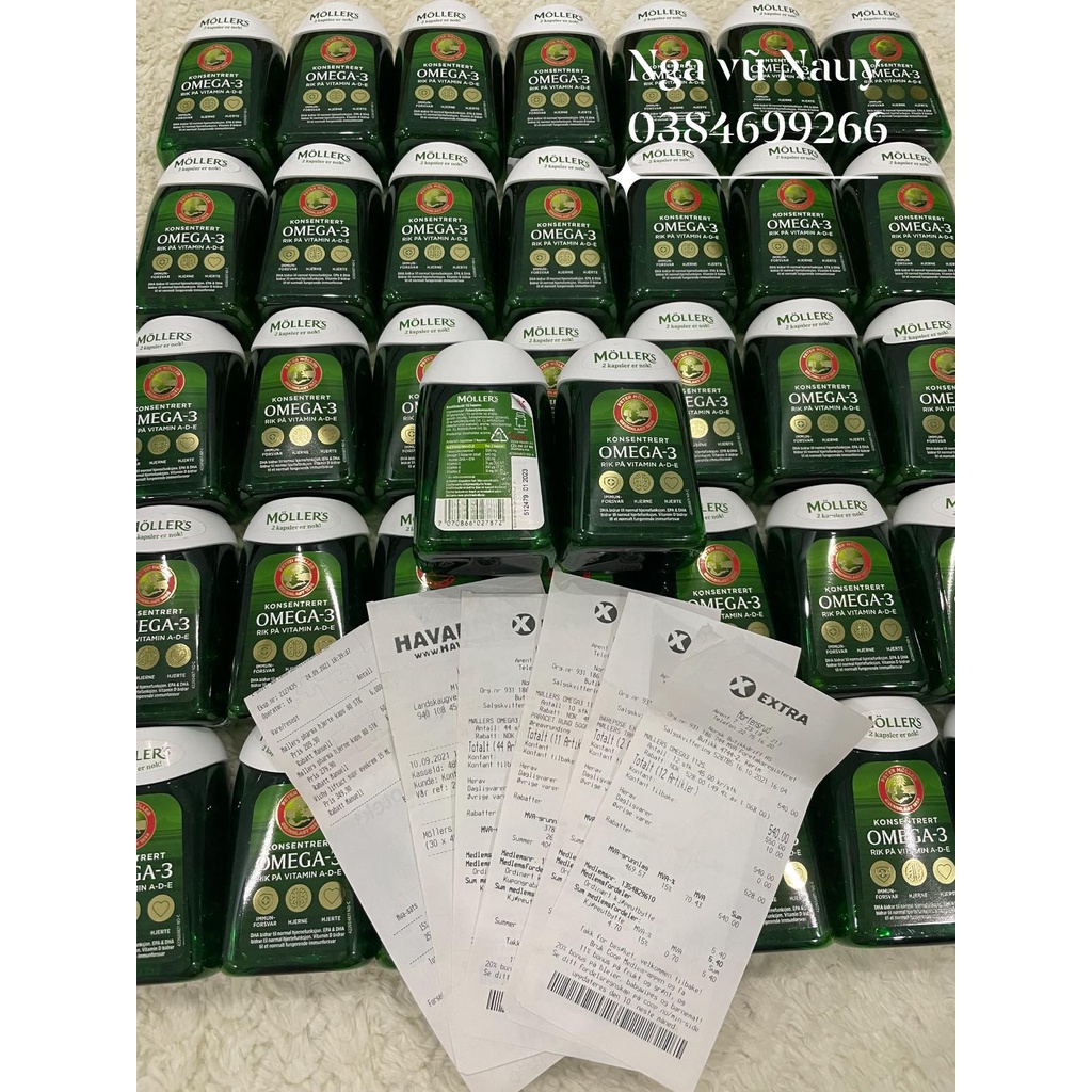 Dầu cá Mollers Omega3 nội địa Nauy hộp 112 viên