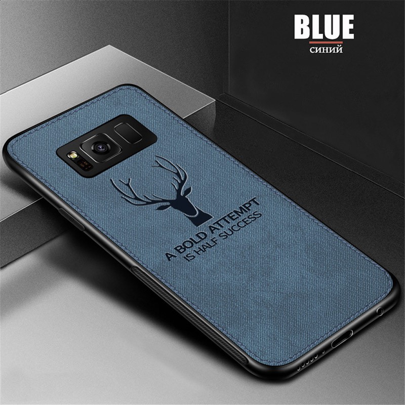 Ốp điện thoại da trang trí hình đầu nai cho Samsung Galaxy S7 Edge S8 S9 Plus Note 8 Note 9 | BigBuy360 - bigbuy360.vn