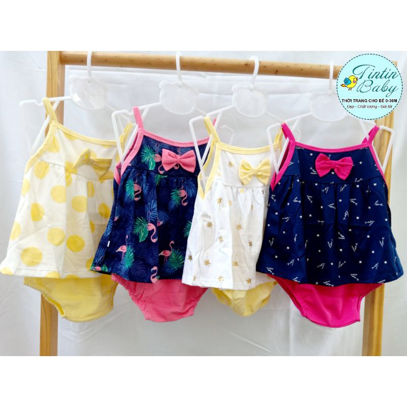 Bộ 2 dây Babydoll cao cấp cho bé gái từ 3-11kg