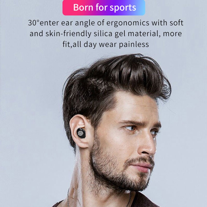 Tai nghe nhét tai mini F9 Touch Bluetooth 5.0 không dây phù hợp chạy bộ / hoạt động thể thao thông dụng