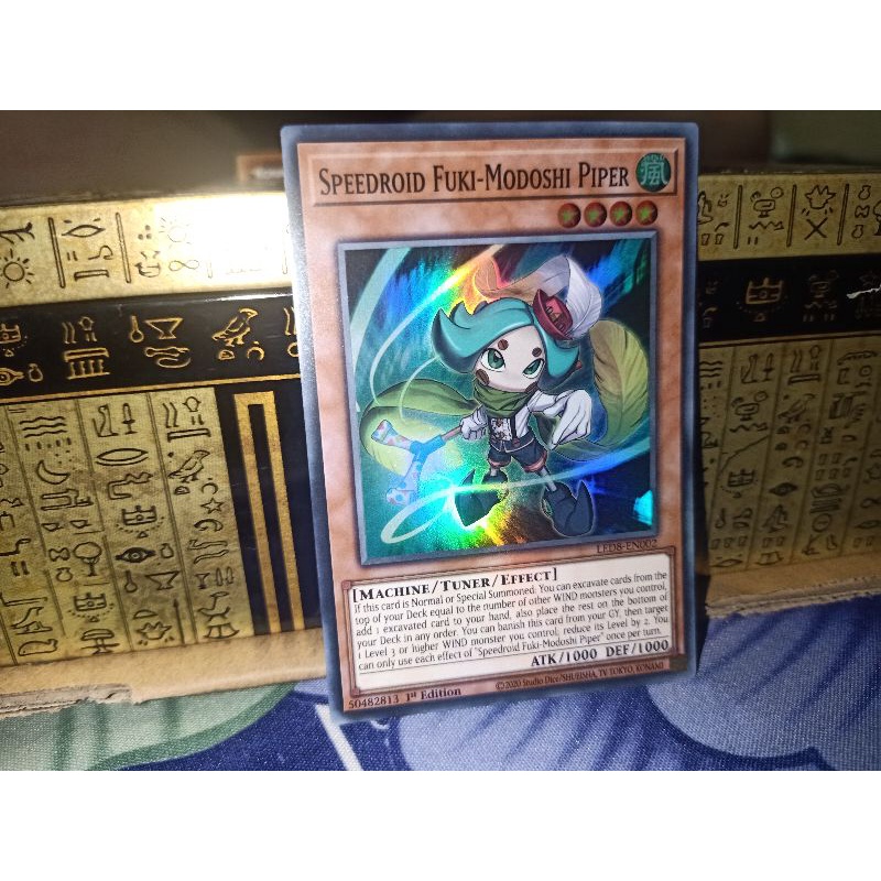 thẻ bài: Speedroid Fuki-Modoshi Piper - LED8-EN002 - Super Rare 1st Edition