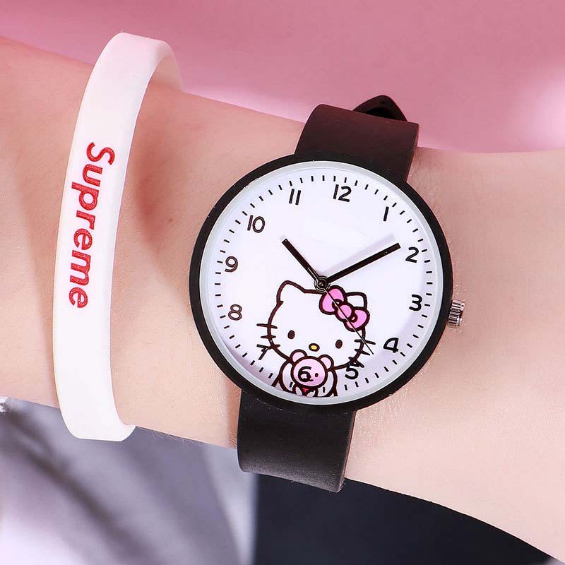 Đồng hồ đeo tay mặt Hello Kitty dễ thương cho bé