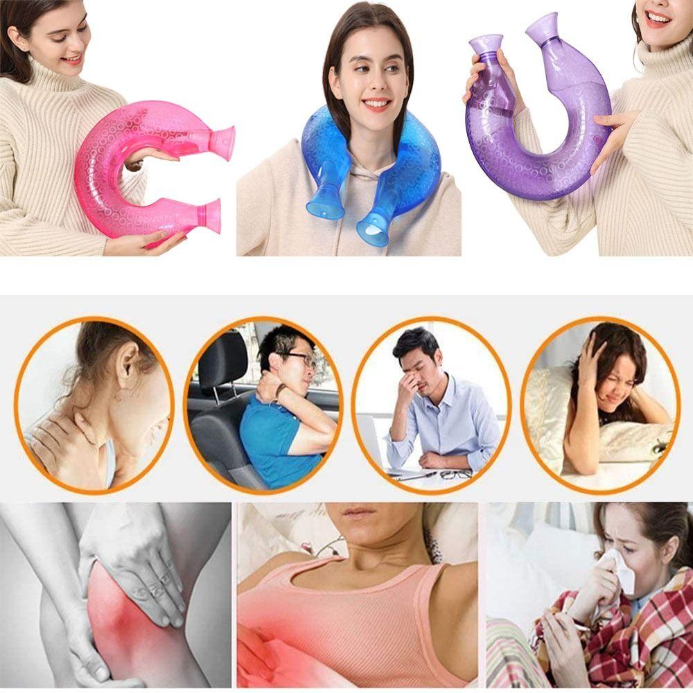 Túi Chườm Nước Nóng Mềm Trong Suốt Hình Chữ U 1400ML