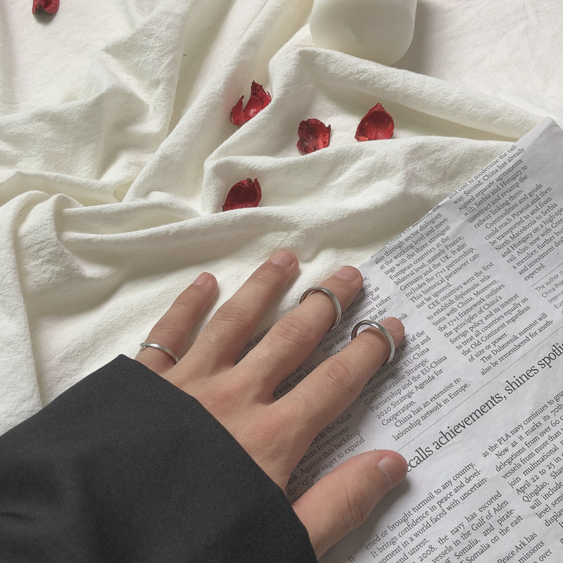 Nhẫn Thép Titan Thiết Kế Đơn Giản Cá Tính