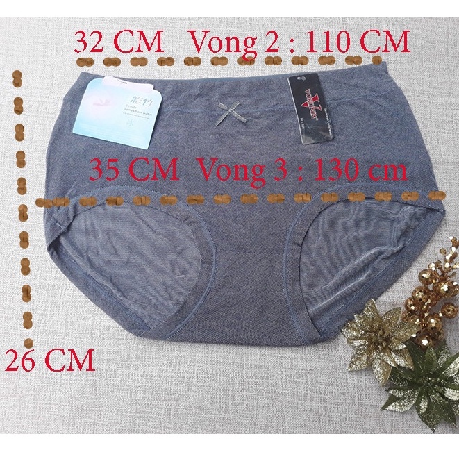 Quần lót nữ cạp cao Q528 Quần muối tiêu tối mầu chất đẹp big size 3XL co dãn cực tốt from to cho người 55-80kg | BigBuy360 - bigbuy360.vn