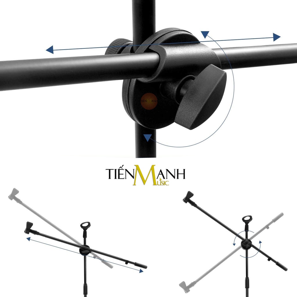 Chân Micro Đứng CMN001 - Giá Đỡ Đế Kẹp Bom Mic Stand Thu Âm LiveStream, Sân Khấu Microphone Boom