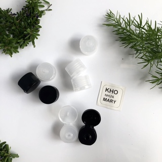 Nắp bật đen / trong phi 18 / 20 / 24 / 28 - nắp chai lọ dùng cho các chai từ 10ml - 500ml