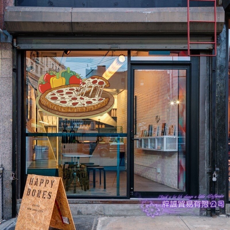 Express Pizza Miếng Dán Nhà Hàng Decal Poster Vinyl Nghệ Thuật Dán Tường Đề Can Trang Trí Bức Tranh 