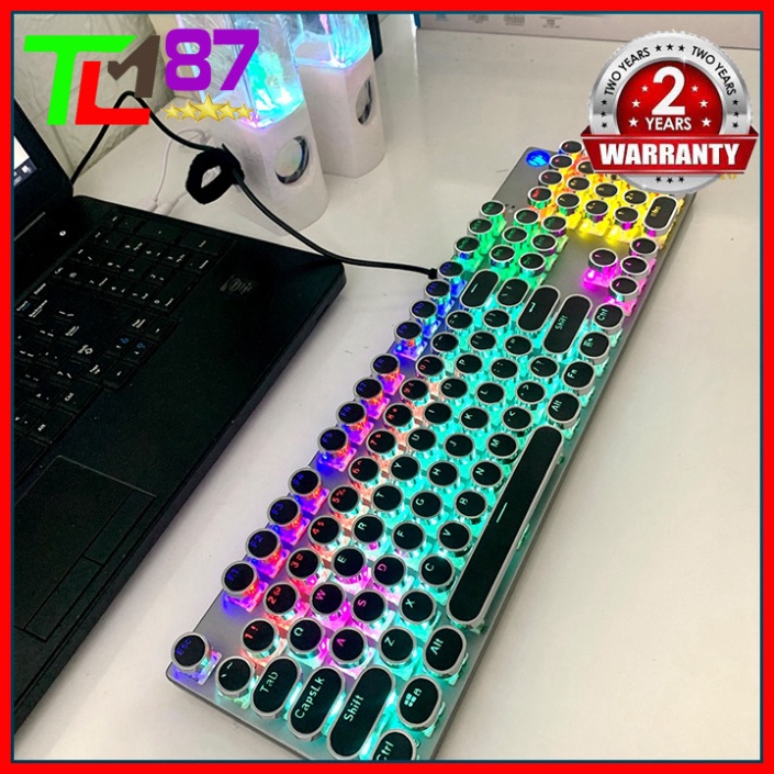 Bàn Phím Máy Vi Tính Laptop Chơi Game HP GK400Y LED 7 Màu RGB - Bàn phím Cơ Keyboard Gaming Có Dây