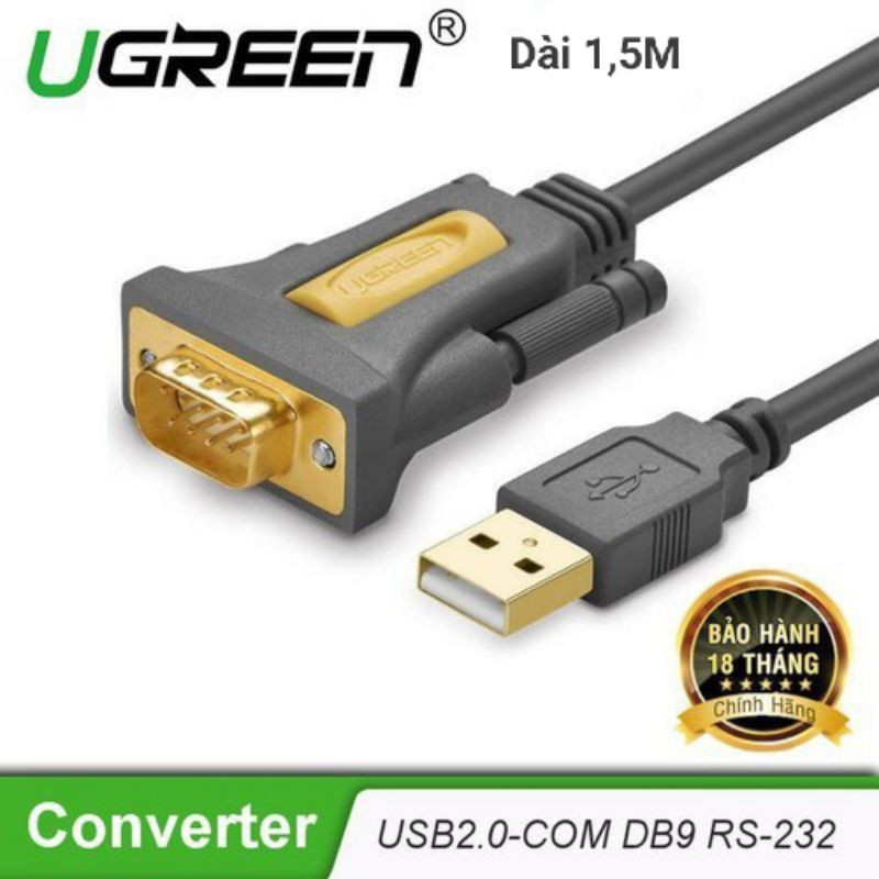 Thông tin sản phẩm : Cáp USB to Com dài 1,5m chính hãng Ugreen 20211