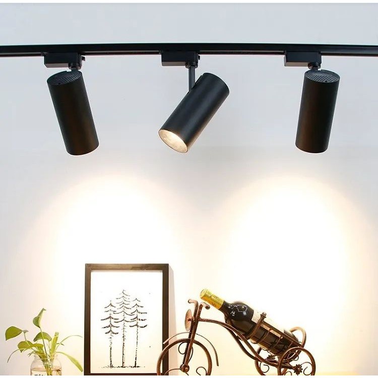 Bộ 2 Đèn led rọi ray ống bơ 3w trang trí shop