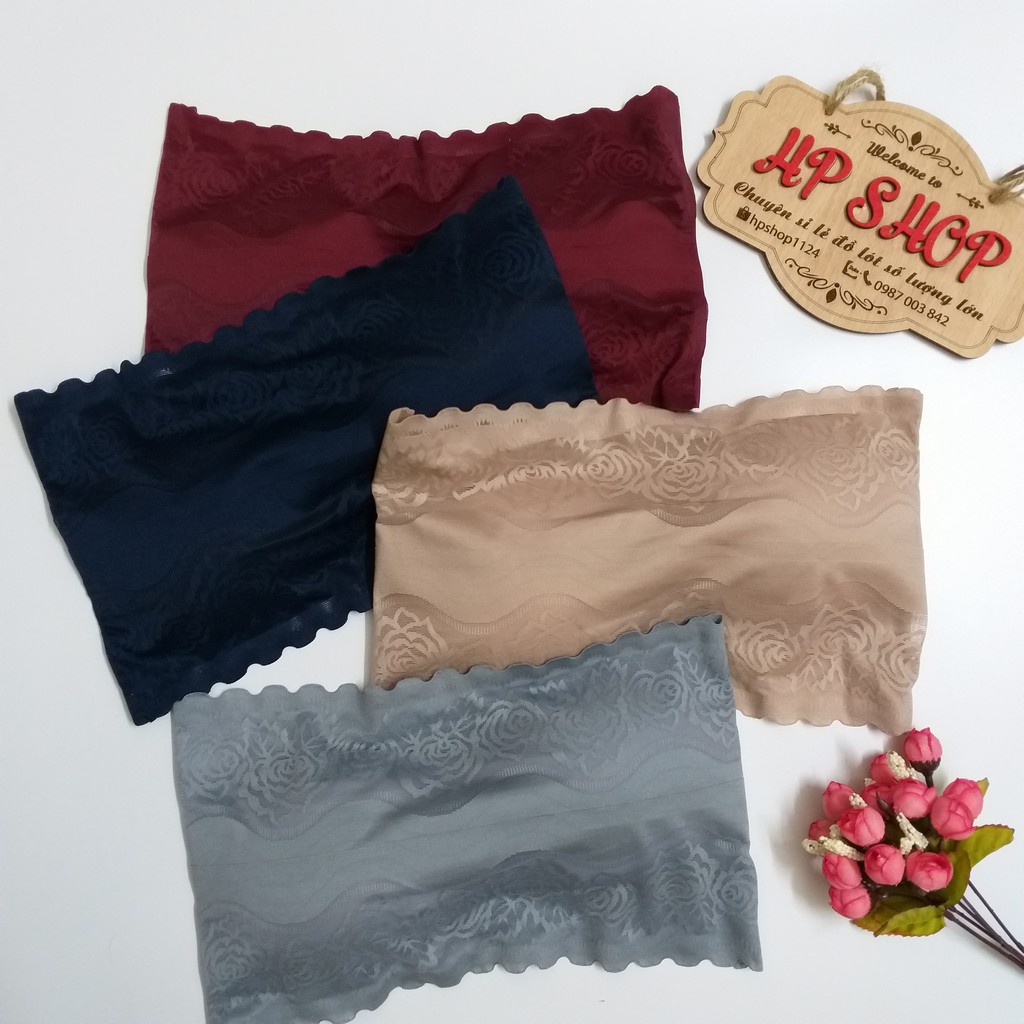 THANH LÝ Áo bra đúc không dây phối ren mềm mại 6030