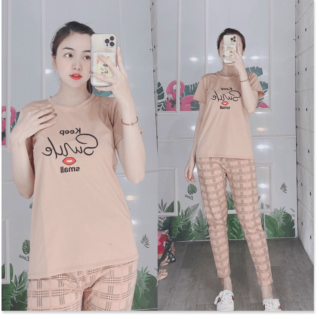 SET BỘ THUN NỮ QUẦN DÀI SIÊU XINH,HỌA TIẾT ÁO VÔ CÙNG XINH XẮN LANA FASHION