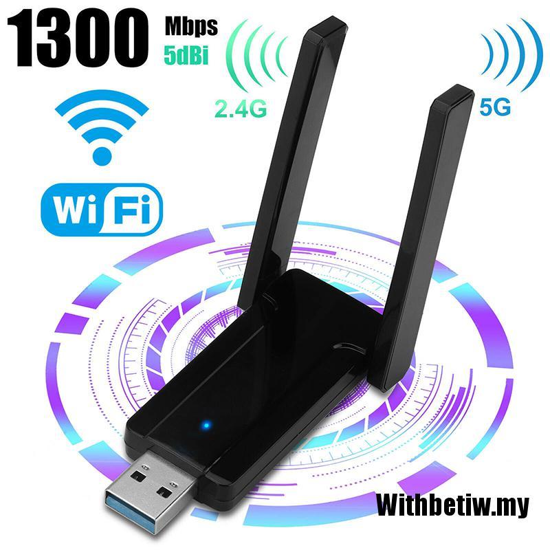 Ăng Ten Usb 3.0 Wifi 1200mbps 2.4g / 5g Cho Máy Tính Bàn / Mac / Laptop