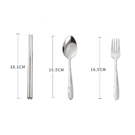 Bộ Muỗng Đũa Nĩa Cá Nhân Inox 304 Cao Cấp Tiện Dụng