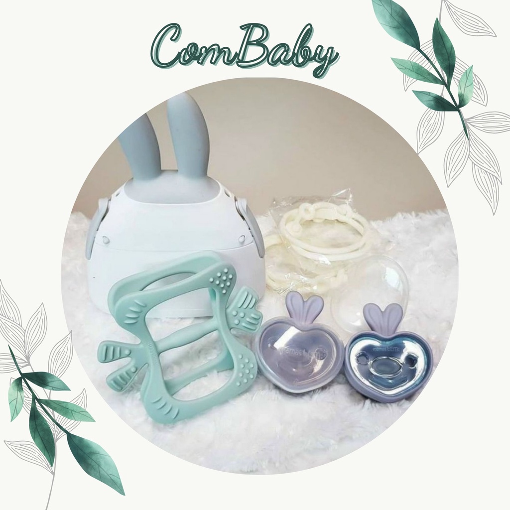 Kèm Case Thỏ - Gặm nướu JEMJEM Mamatem có HỘP ĐỰNG nội địa Hàn Quốc