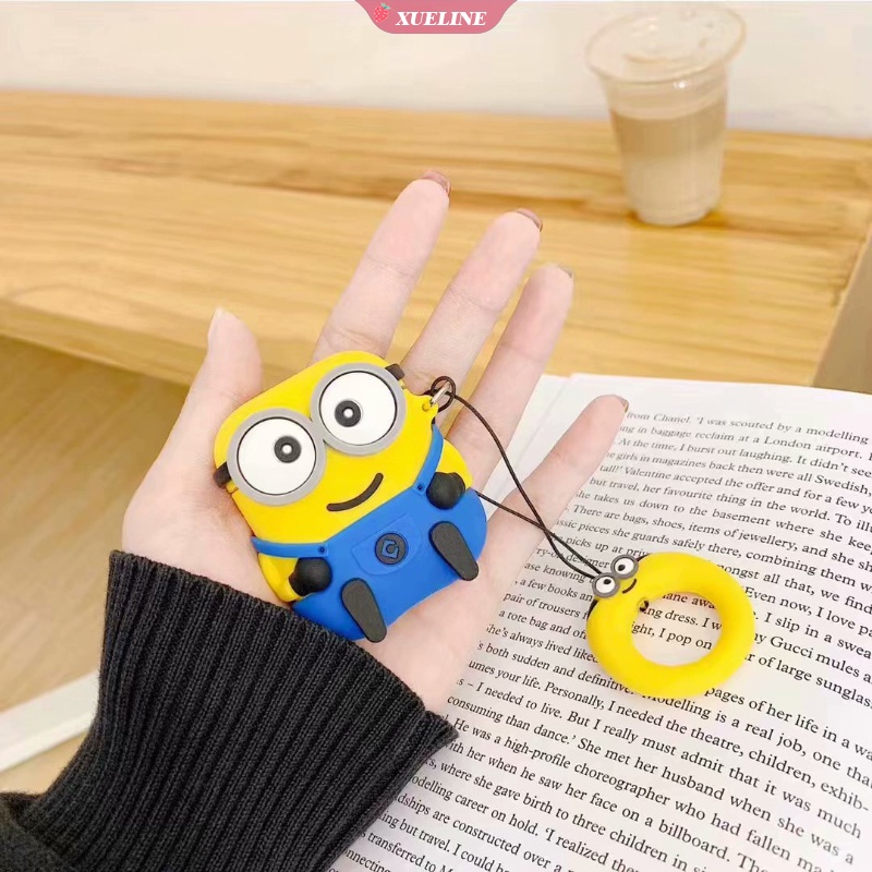 Vỏ Bảo Vệ Hộp Sạc Tai Nghe AirPods 1 2 3 Pro Bằng Silicon Mềm Hình Minions Dễ Thương Thời Trang