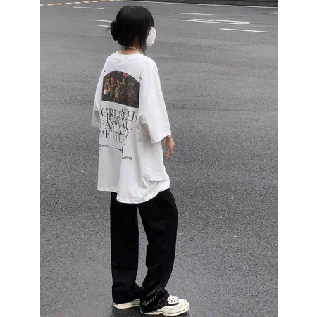 Set áo great kèm quần caro chìm nữ - bộ thun cộc tay dáng suông mix quần dài, cá tính HOT