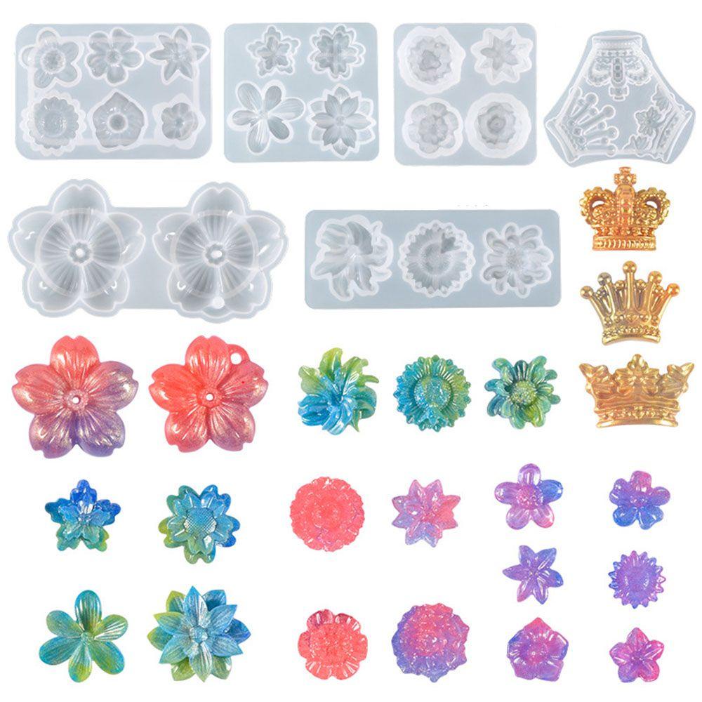 Miếng Dán UV Trong Suốt Hình Vương Miện 3D Dùng Trang Trí Trang Sức DIY