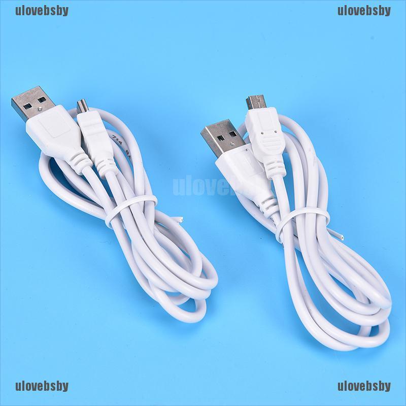 【ulovebsby】1m Long MINI USB Cable Sync & Charge Lead Type A to 5 Pin B Phone C