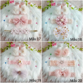 Set tất hài và băng đô cho bé