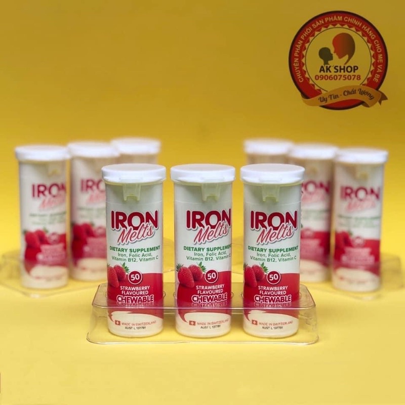 Sắt ngậm Iron Melts 50v hàng chính hãng Úc