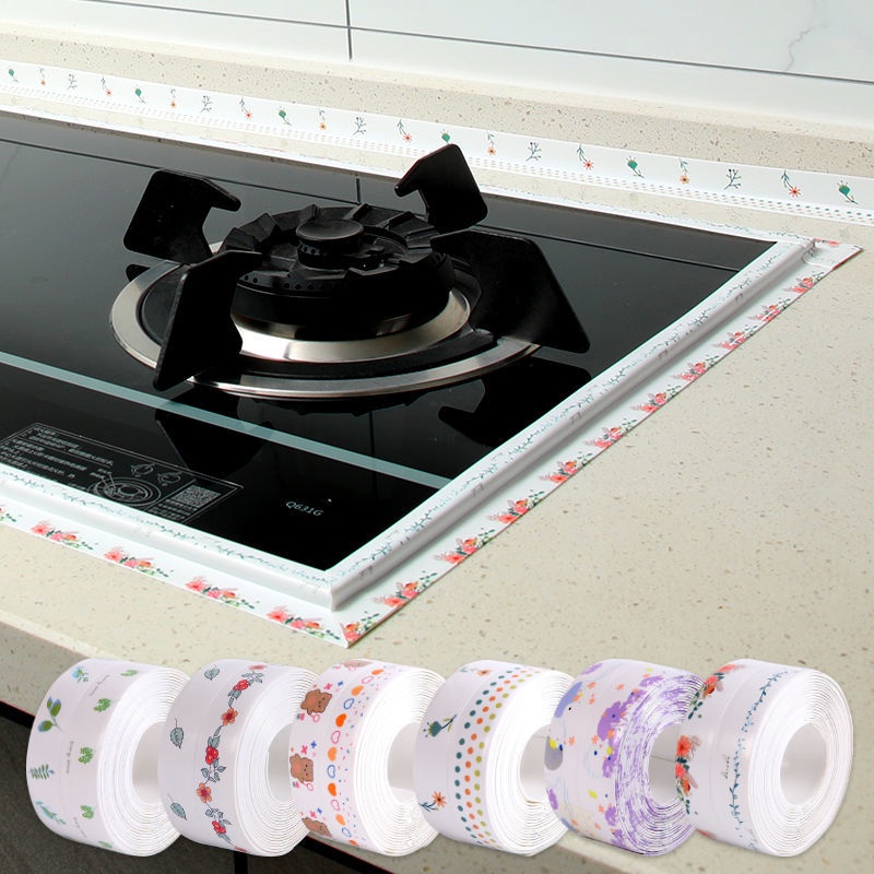 Cuộn Băng Keo Dán Góc Cạnh Nhà Bếp / Phòng Tắm Chống Ẩm Không Thấm Nước Họa Tiết