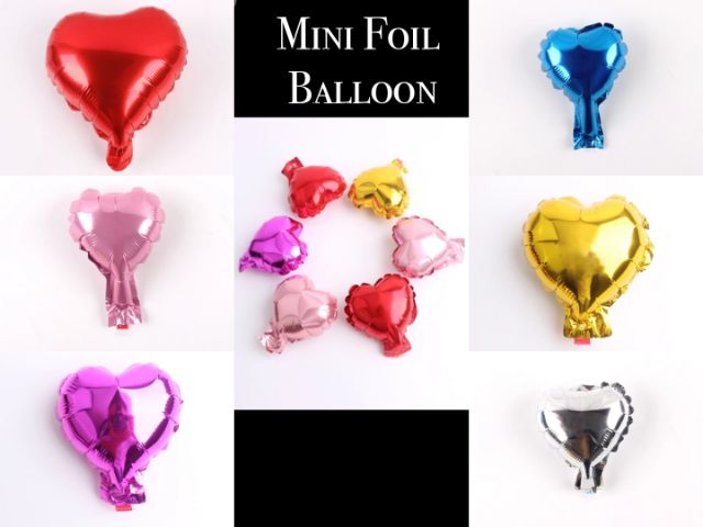 Set 50 bong bóng hình trái tim kích thước 10 inch dùng để trang trí bữa tiệc