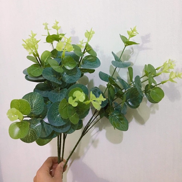 Hoa giả - Cành lá táo giả ,1 cành 16 nhánh nhỏ phụ kiện trang trí cắm hoa