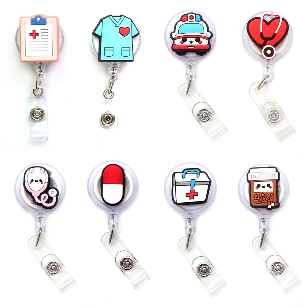 AARON1 Giá Đỡ Thẻ Đeo Trước Ngực Có Thể Thu Gọn Tiện Dụng Cho Học Sinh / Y Tá / Bác Sĩ