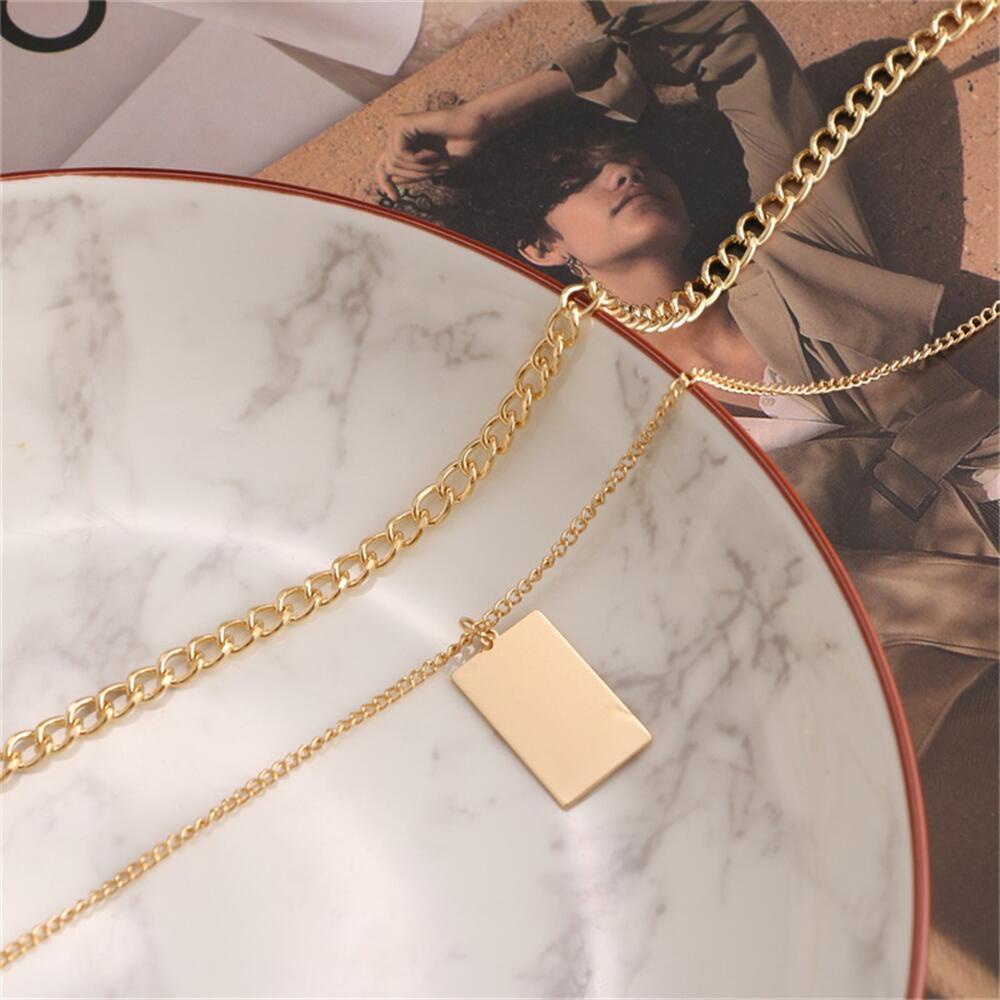 Vòng Cổ Choker Hai Lớp Bằng Hợp Kim Phong Cách Punk Cổ Điển Kiểu Dáng Mới Dành Cho Nữ