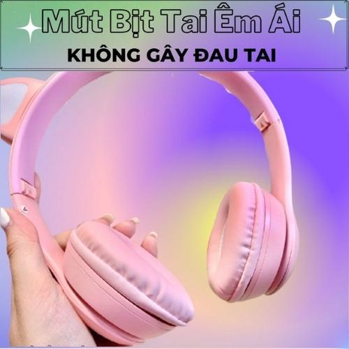 Tai Nghe Chụp Tai Bluetooth P47 Mèo Rễ Thương Pin Trâu Không Dây Có Mic Có Thẻ Nhớ Âm Bass Cực Chất TV8 LTV_BOX