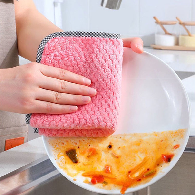 Khăn Lau Bếp Đa Năng Siêu Thấm Nước - Dày Dặn- Có Móc Treo Tiện Dụng-KL01 - Gia Dụng Tý Tẹo