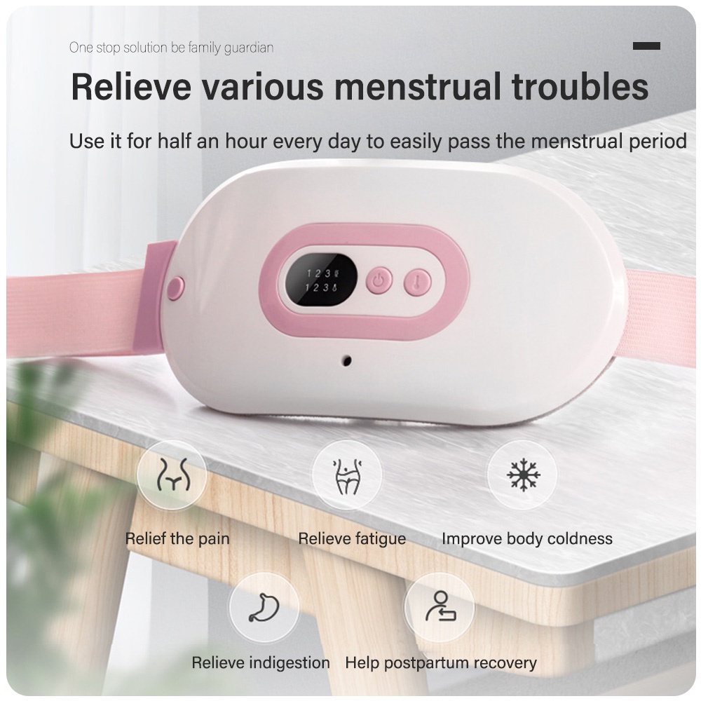 Máy massage làm ấm bụng, đai đeo giảm đau bụng kinh nguyệt, làm ấm tử cung cho phụ nữ đến kì