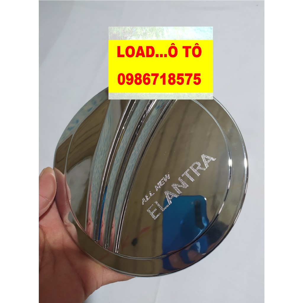 Ốp nắp bình xăng Huyndai Elantra 2022-2019 Nhựa ABS Mạ Crom Sáng Bóng