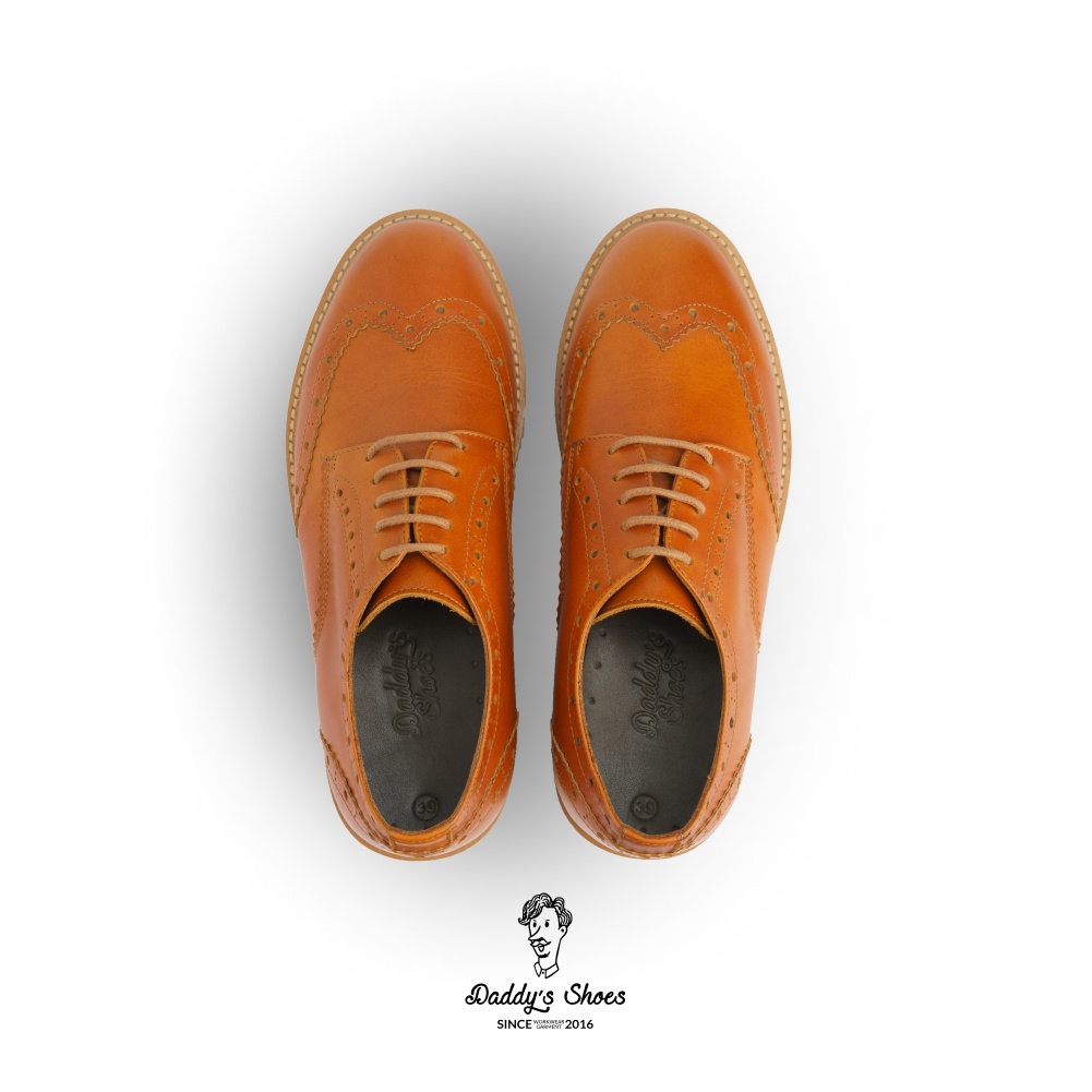 Giày Tây Deryby Daddy's Shoes, Giày Đế Bằng, Derby Shoes Nâu