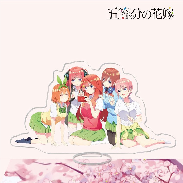 Mô hình Standee Gotoubun No Hanayome ver CHỊ EM Nhà Có 5 Nàng Dâu Tượng Acrylic Anime mica chibi trang trí trưng bày