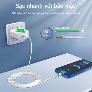 Bộ sạc điện 20w android type c bộ sạc pd 3.0 usb c cáp sạc nhanh iphone còn hàng 01