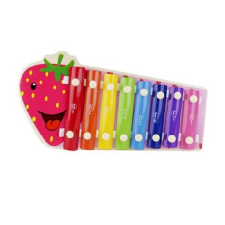 Hàng VN Đồ Chơi Gỗ - Đàn Gõ Xylophone 8 Thanh Bằng Gỗ Hình Hoa Quả