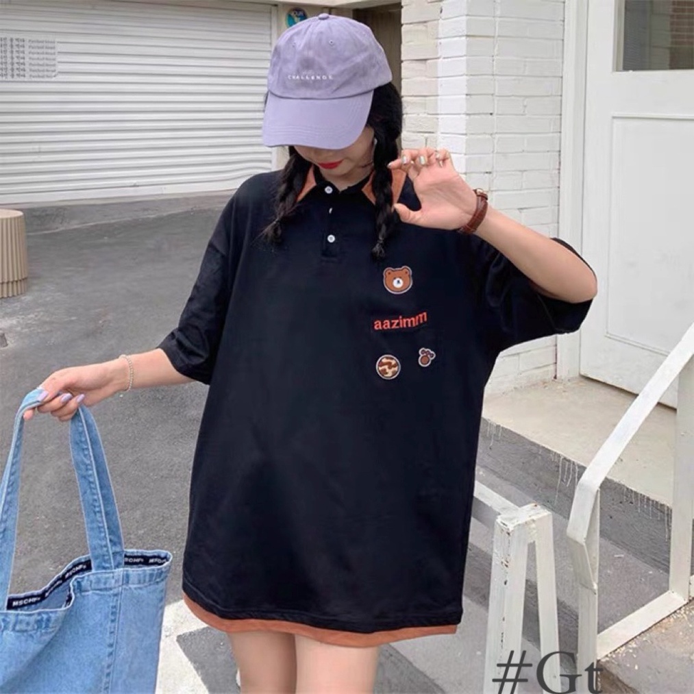 Áo Thun Polo Tay Lỡ Unisex FreeSize BigSize Cao Cấp | Tdshopnt - A05