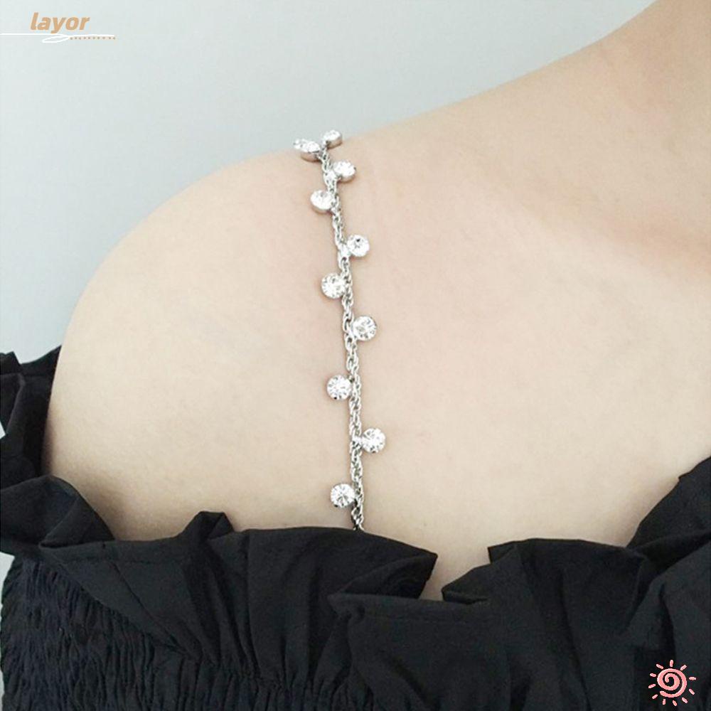 Dây Áo Ngực Chống Trượt Đính Đá Zircon Quyến Rũ