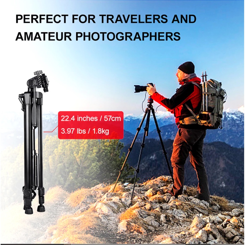 Chân Máy Ảnh Điện Thoại - Tặng Remote Điều Khiển Từ Xa - Tripod 3301 - Giá Đỡ Điện Thoại Chụp Ảnh - Quay Video - Tiktok