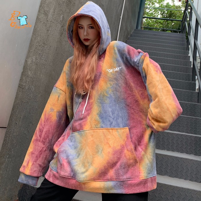 Áo hoodie dài tay dáng rộng thời trang unisex