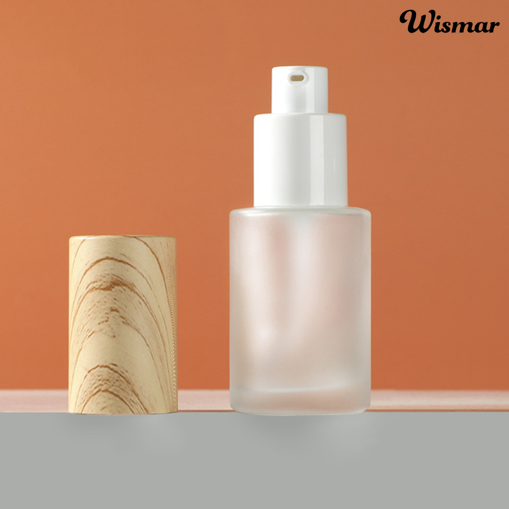 Chai xịt đựng lotion bằng thủy tinh nhám dày mini nắp bằng gỗ 10/ 20/ 30/ 50/ 80ml