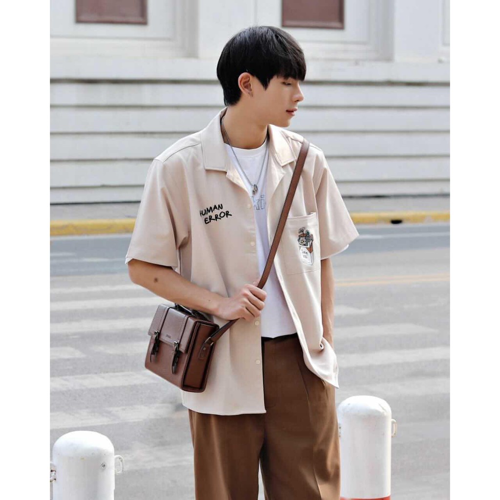 Sơmi Daisy Kills - Human Error - màu be vải kaki dày dặn