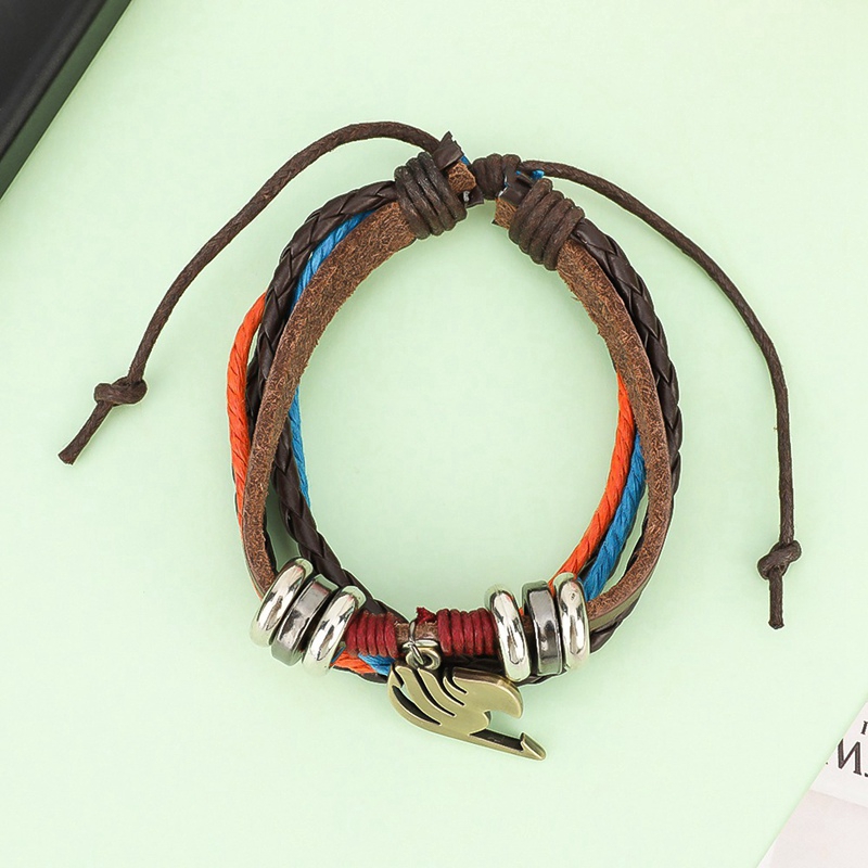 Vòng tay da nhiều lớp cosplay anime Fairy Tail