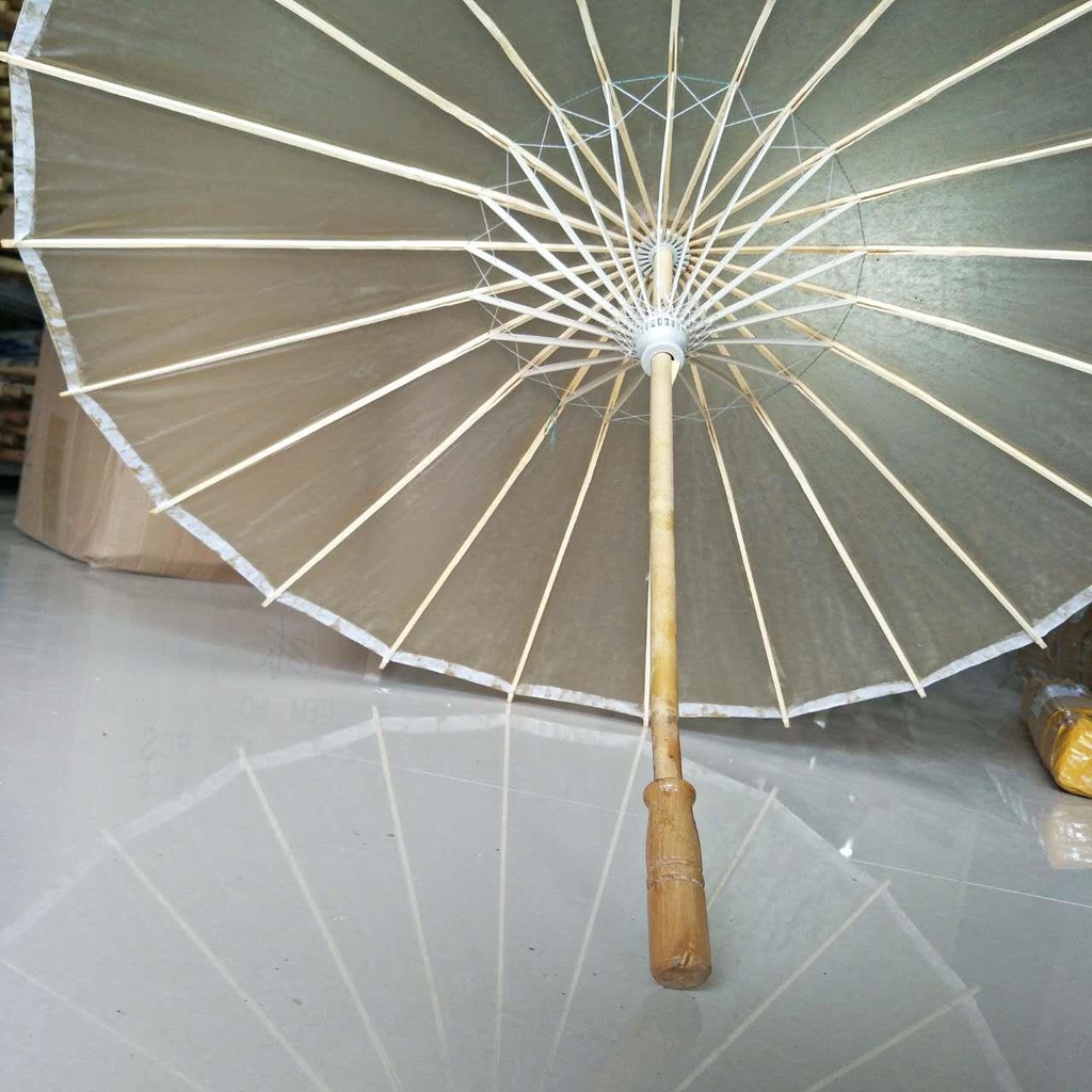 Dù Giấy Màu Trắng Trơn Thủ Công DIY